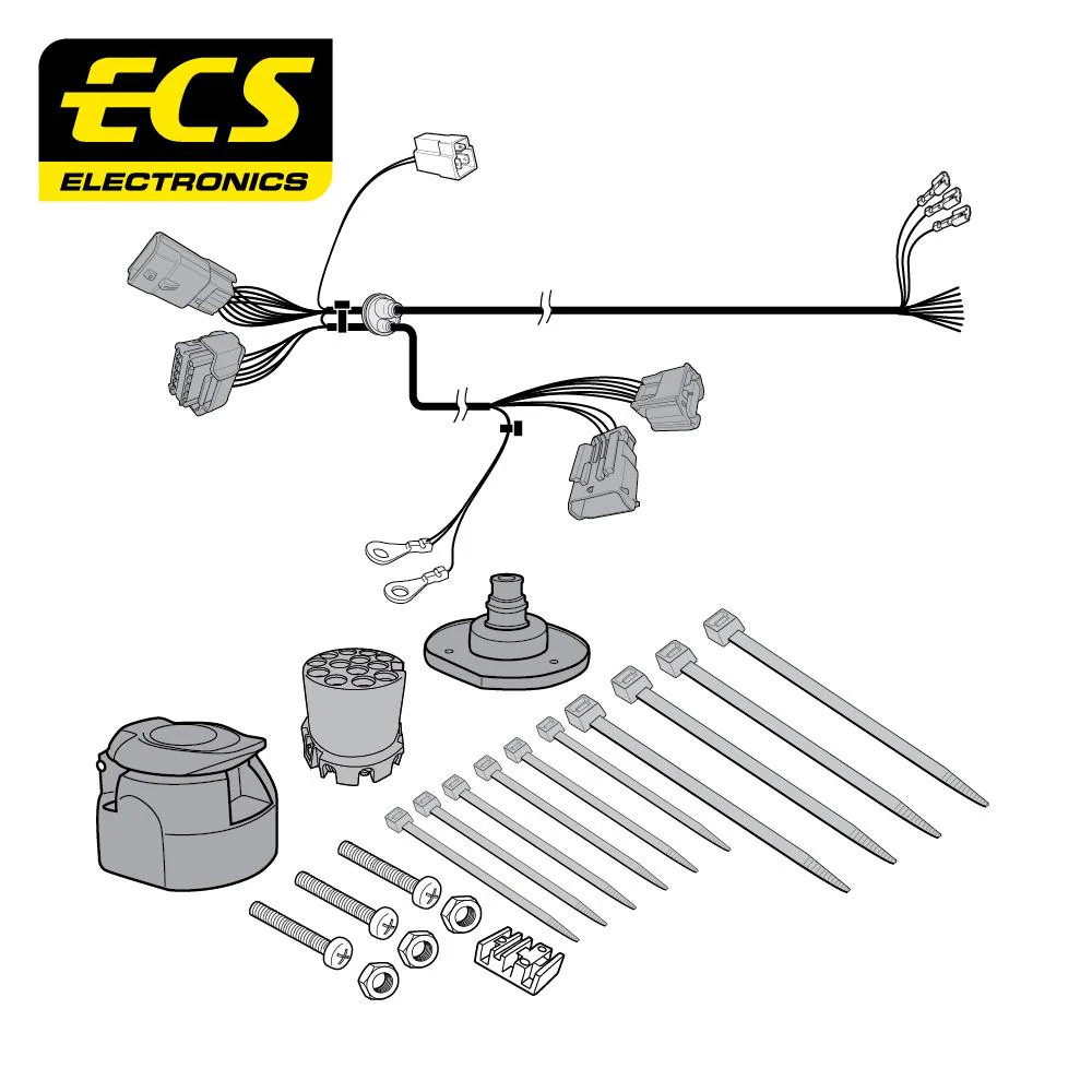 Towbar Wiring Kit 13 Pin VAUXHALL Vivaro Minibus Oct 2006 - Aug 2014 OP057DLU