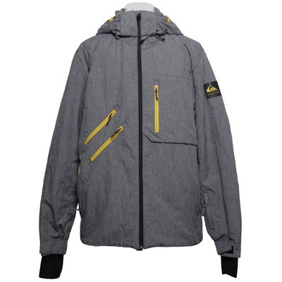 Quiksilver, Skijacke, Herren, Größe: XL, Grau/Gelb, Polyester, Karo #G5Z