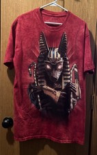 The Mountain Mens Red Dyed T Shirt Size L Egyptian Pharaoh Mummy