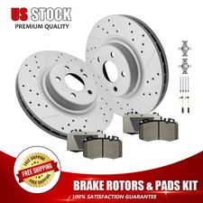 Front Brake Rotors Ceramic Pads For 2006-2011 Mercedes-Benz CLS500 CLS550 E550