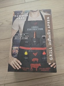 NEW! HAMMER + AXE - Grill Instructor Apron with 5 Pockets & Bottle Opener