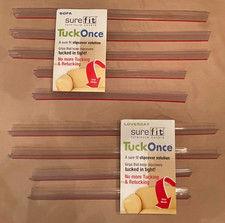 9-PACK Surefit Tuck Tight Strips For SOFA Keeps Slipcovers In Place