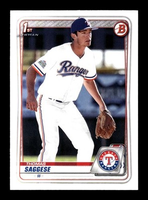 THOMAS SAGGESE   2020 Bowman Draft #BD-167 Texas Rangers