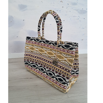 Anokhi Damen Shopper Jacquard Stoff Boho mit Elefant-Anhänger