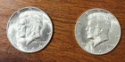 2 - 90% Silver Kennedy Half Dollars -1964 P and D Uncirculated
