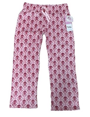 NWT Krissy Mast Berkshire Home Dog Print Lounge Pants Women s XL Pink Fleece PJ