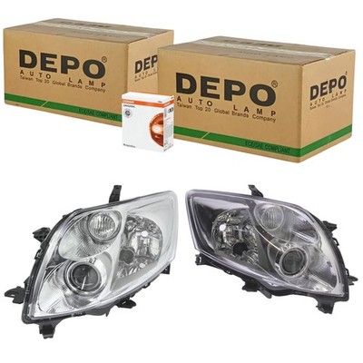 2x DEPO Scheinwerfer + OSRAM Glühlampen für AURIS E15 03.07-09.12