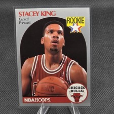 1990-91 NBA Hoops RC #66 Stacey King -Chicago Bulls Basketball Card NM
