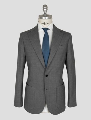 NEW SARTORIO NAPOLI GRAY VIRGIN WOOL EA PA SUIT US 42 - EU 52 US1183