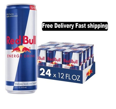 Red Bull Original Energy Drink with B Vitamins & Real Sugar, 12 Fl Oz (24 pack)