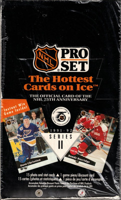 NHL Pro Set 1991-92 Series II Box - 36 Count of 15 Photo/Stat Cards SEALED NEW