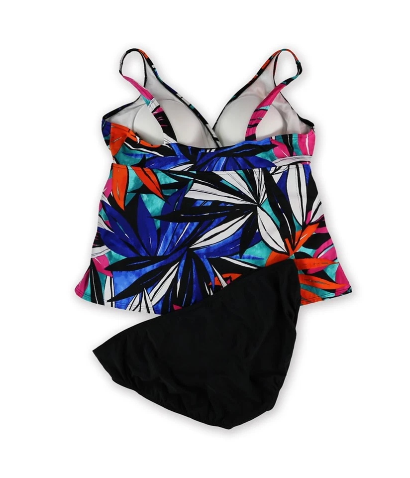 Tankini I.N.C Mujer Tropical Acanalado 2 Piezas, Multicolor, 20 Foto 2 de 2