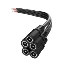 5 PCS DC Power Pigtail Cable Wire 24V 12V 5A, Female Connector CCTV 5.5mm