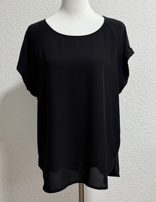TCM (Tchibo) Kurzarm Shirt Damen Gr. 44/46 schwarz