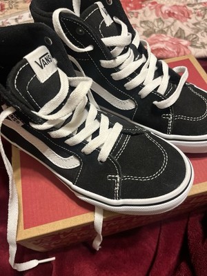 Fillmore, High Vans Kids Shoe Suede Canvas, Black White Size 2