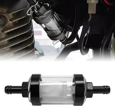 Automotive Fuel Filter, Detachable Washable Metal Glass Vehicle Inline Waterproo