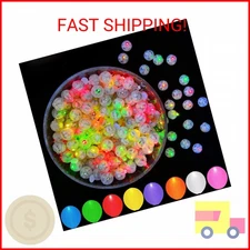 JJGoo 100Pcs Multicolor LED Balloon Light Mini Round Balls Lights, Waterproof Fl