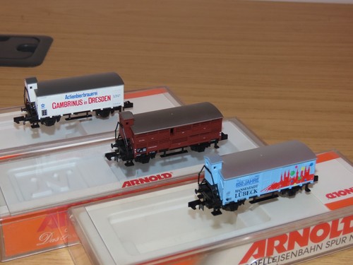 Arnold Spur N Güterwagen x 3 - Exc/Boxed - 4257, 4280, 4263.13 | Zustand: New