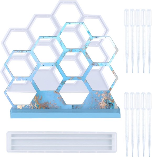 Woohome Resin Silikonform Ohrring Ausstellungsstand GießForm Ohrring-image