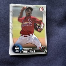 2016 Bowman Draft #BD-163 RONNIE WILLIAMS St. Louis Cardinals