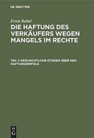 Geschichtliche Studien üBer Den Haftungserfolg | Buch | 9783112343678