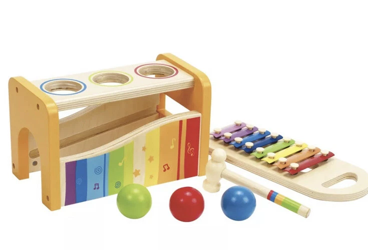 Hape Pound And Tap Bench Playset 6 Pieces E0305 Hape Toys eBay