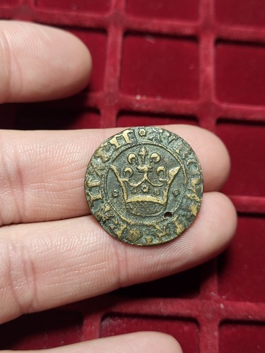 #65-5 ~ Token / Jeton - Type à la couronne - A identifier - petit trou - Foto 3 di 3