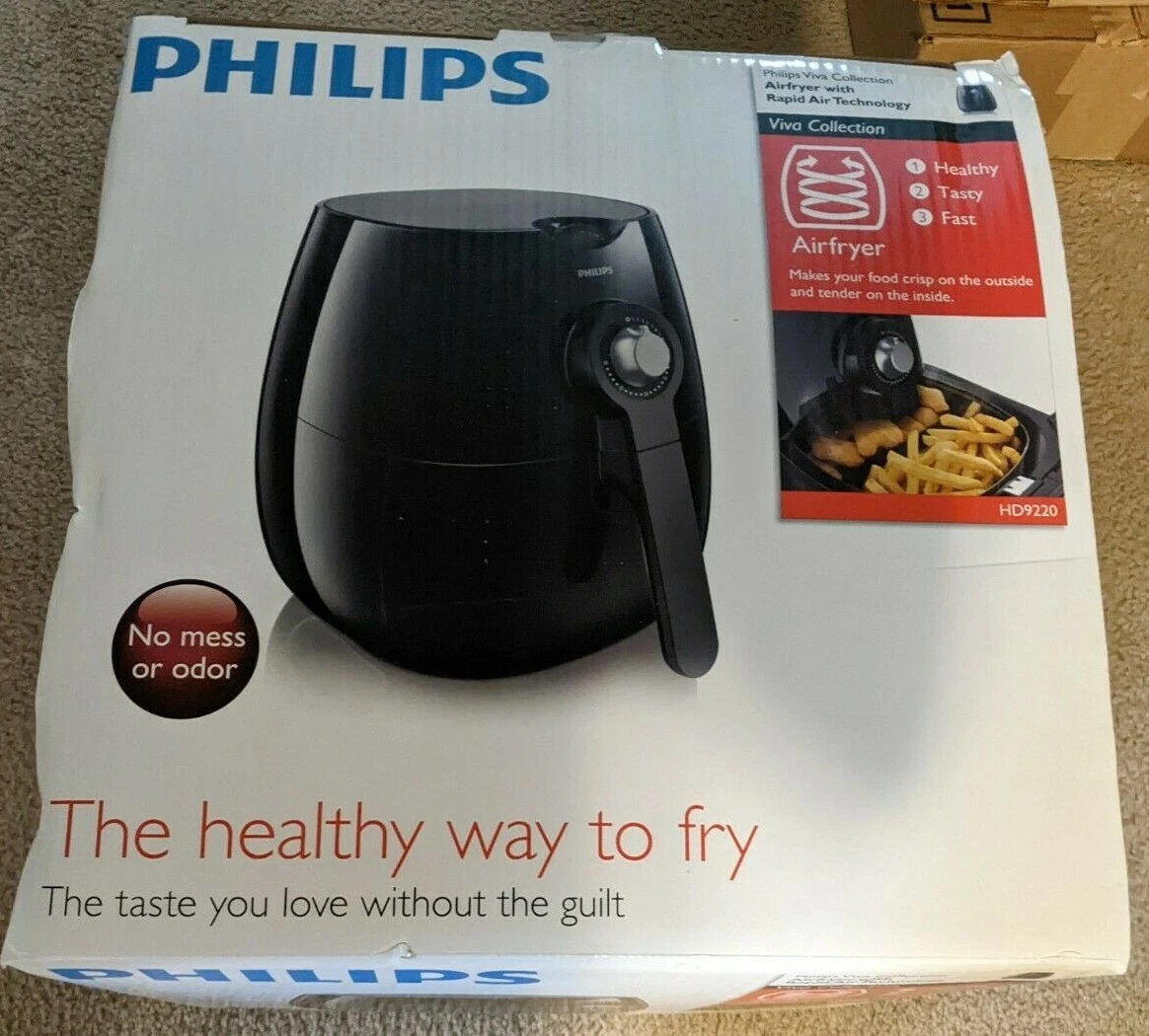 Tragisk Interesse Tanke Philips Kitchen HD9220 Viva Collection Airfryer 1.8lb/2.75qt Black Fryer  New Box | eBay