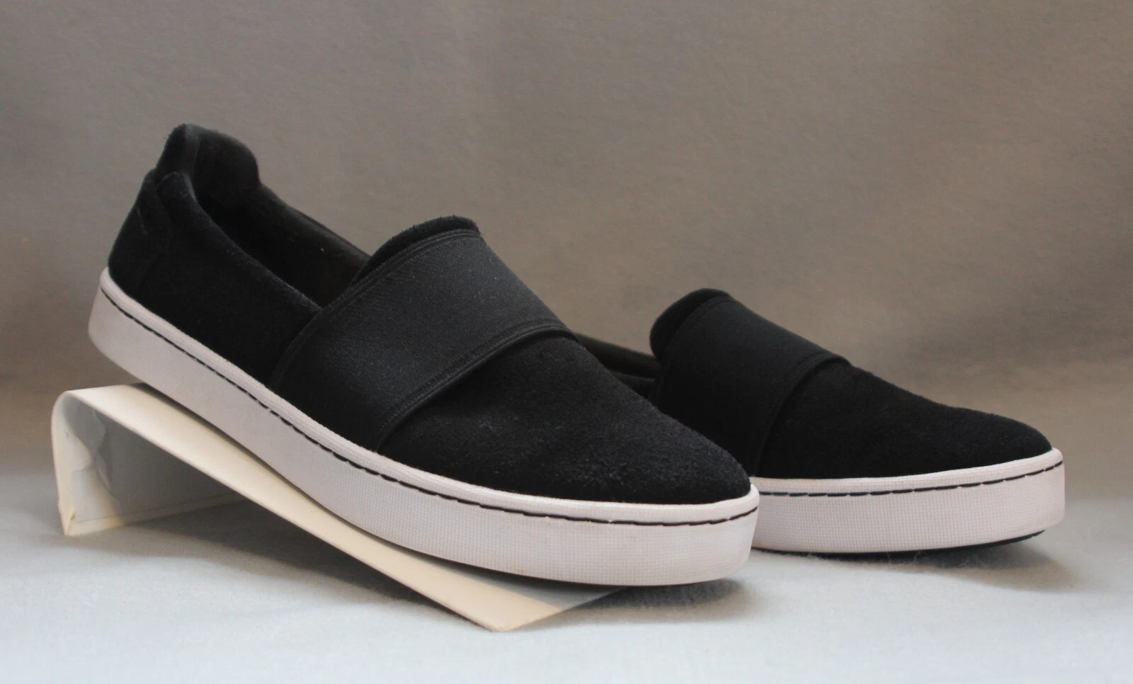 Mocassino Clarks 9 Comfort Pawley Wes nero scamosciato elastico cuscino 52936 US