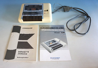 Vintage Commodore 1530 Datasette Unit Model C2N + Handbuch (FC23-271)