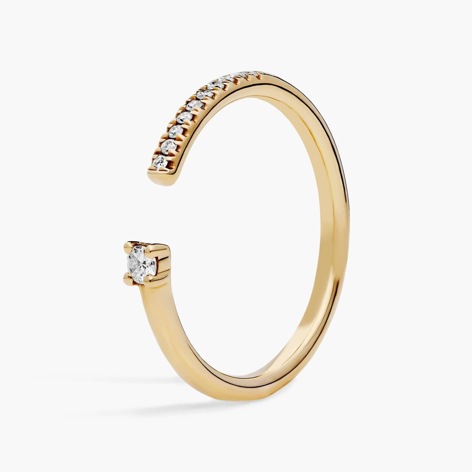 Ultra Mini Diamond Pavé Open Stackable Fashion Ri… - image 3