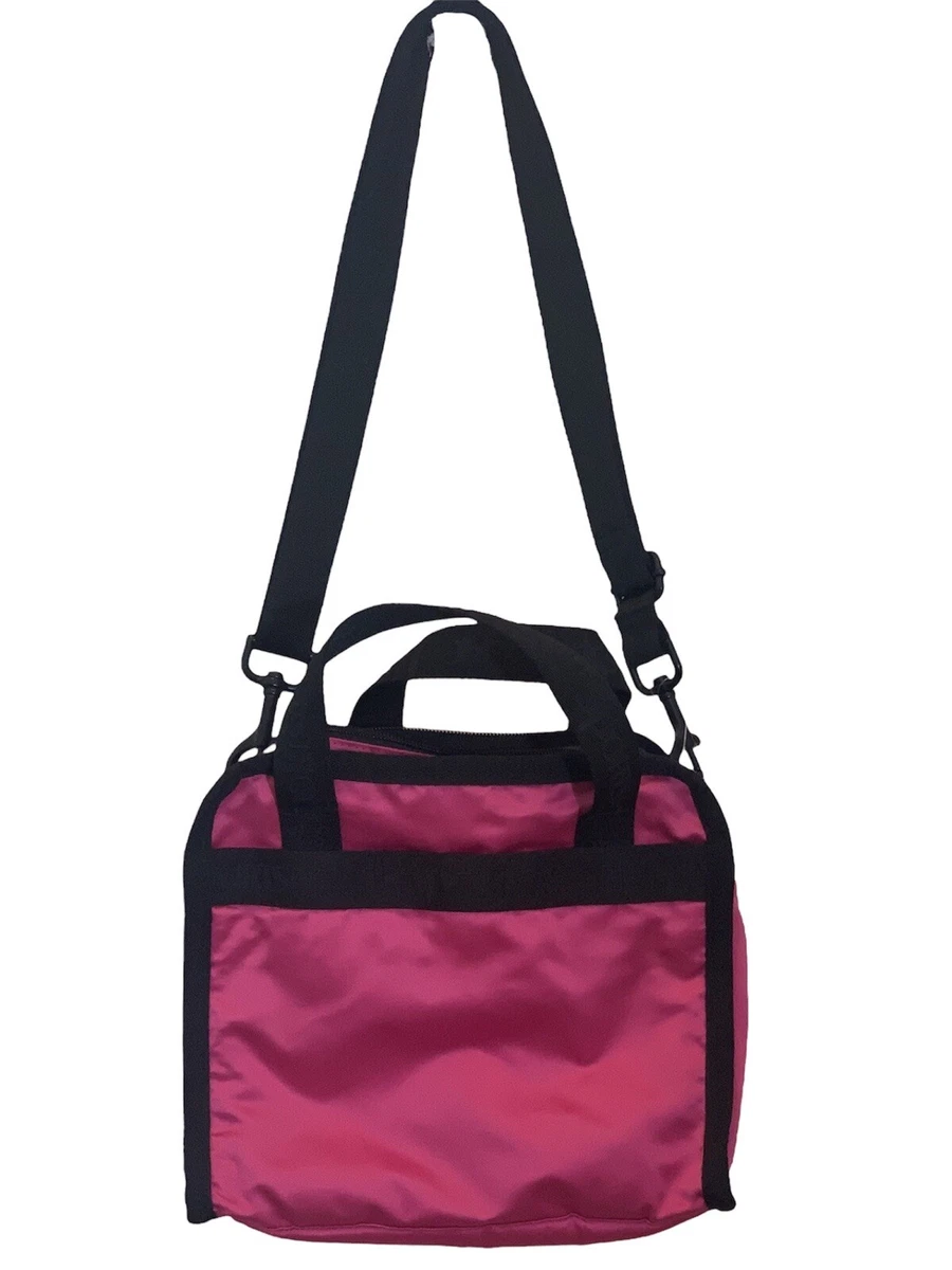 LeSportsac gabrielle box tote peony pink purse bag satchel black