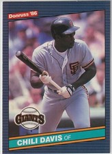 1986 Leaf Donruss - CHILI DAVIS - #65 - San Francisco Giants BOX FRESH