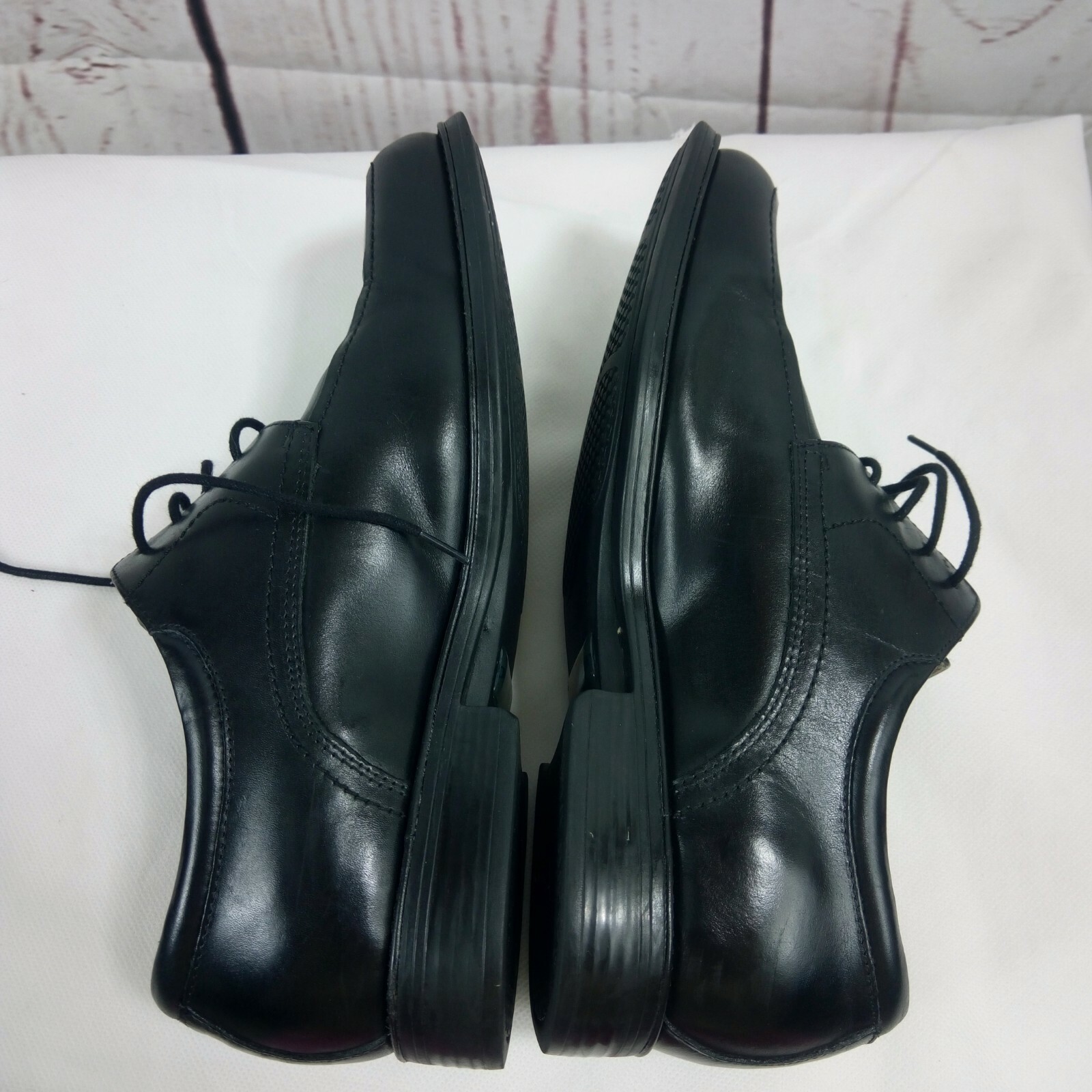 SAOLA Scarpe eleganti Oxford Johnston & Murphy pelle di pecora da uomo in pelle nera taglia 10M