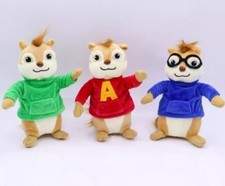 3 Alvin und die Chipmunks Theodore Simon Plüsch Figuren Stofftiere 18 cm Set