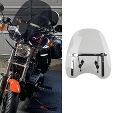 For Harley Sportster Softail  7/8" 1" Handlebar Light Smoke Windshield Screen