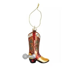 Copied - H‑E‑B Brand Shop Cowboy Boot with Spur Christmas Ornament 5" x 3"