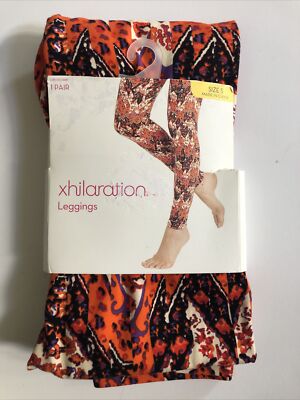 Xhilaration Tribal Aztec Boho Patchwork Halloween Orange Black