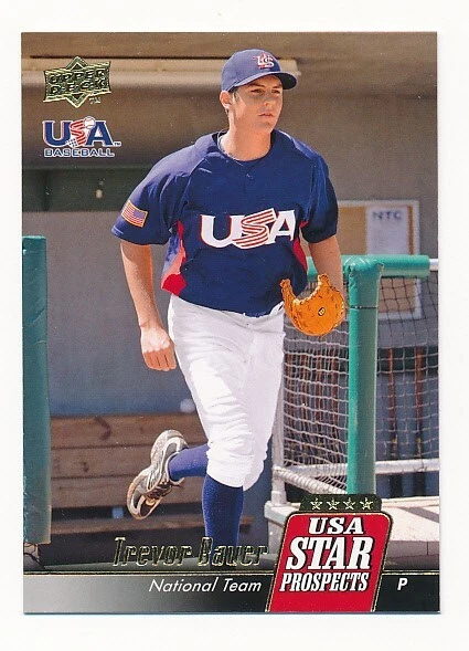 Trevor Bauer MLB 2009 Upper Deck USA Future Watch Jersey Auto 799