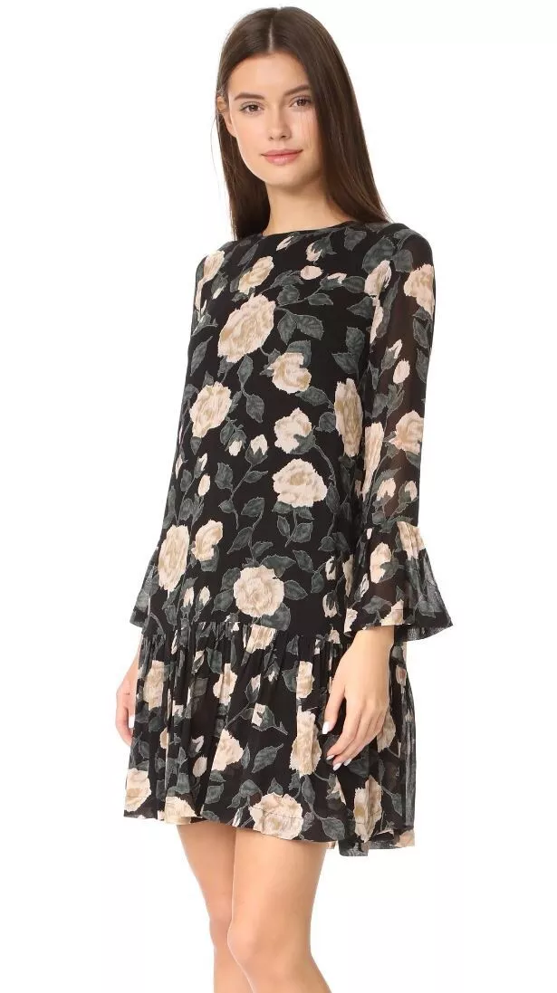 Ganni carlton top georgette maxi dress