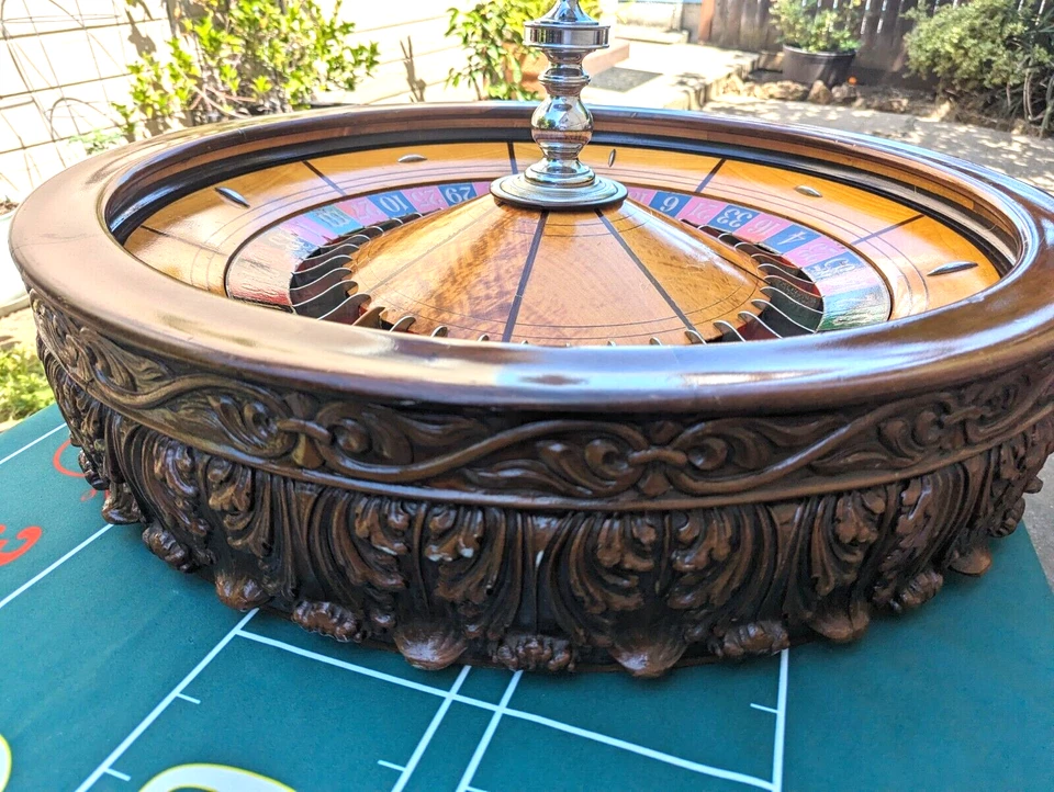 RARE ANTIQUE ROULETTE WHEEL, F DENZLER MAKER DENVER COLO. LOCAL PICKUP ONLY - Image 2 of 4