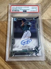 2021 George Feliz PSA 10 Bowman Chrome Auto Rookie Rc Mariners