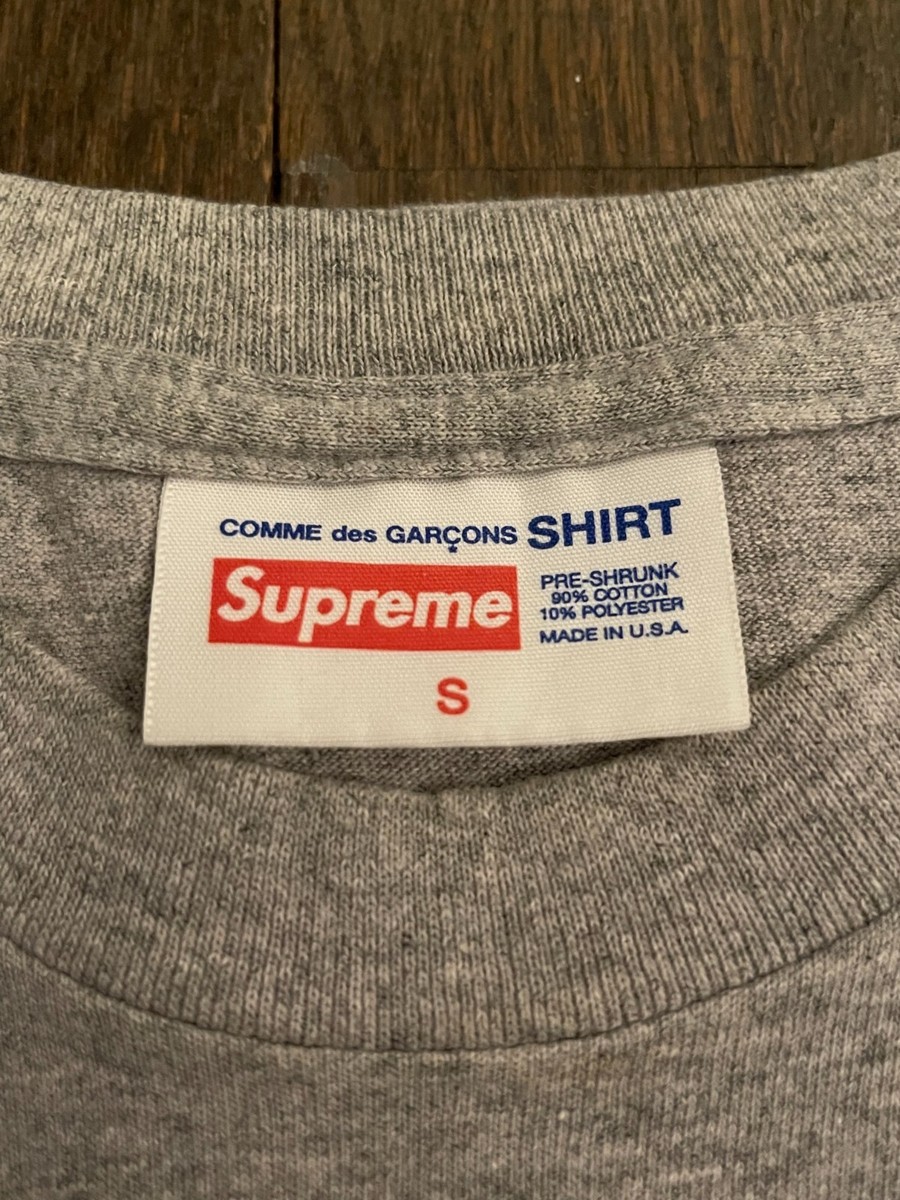 Supreme Comme Des Garcons CDG SS12 Box Logo Heather Grey Polka Dot
