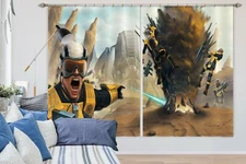 3D Battlefield Soldier A10 Blockout Photo Curtain Fabric Window Vincent Zoe