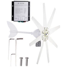 1200W Wind Turbine Generator MPPT 24V Hybrid Controller Windmill Kit