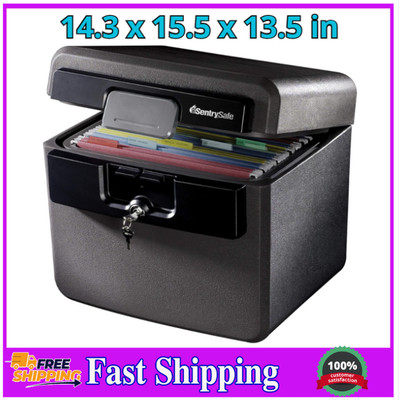 SentrySafe Fireproof & Waterproof Document Box with Key Lock, HD4100