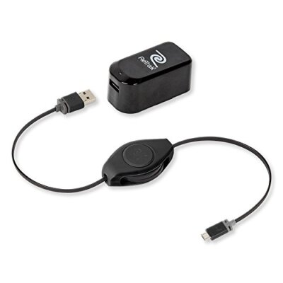 ReTrak EUPRM5CHGW USB aufrollbares Micro-USB Ladekabel