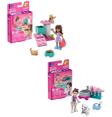 MATTEL BARBIE PET CARE COLLECTION 2 ASST. Puppy Bath time & Kitty Condo