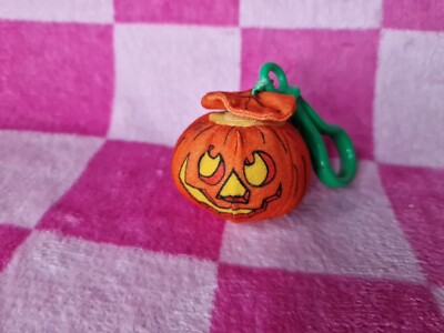 Vintage 1999 Burger King Silly Slammers Plüsch Halloween Kürbis Schlüsselanhänger 