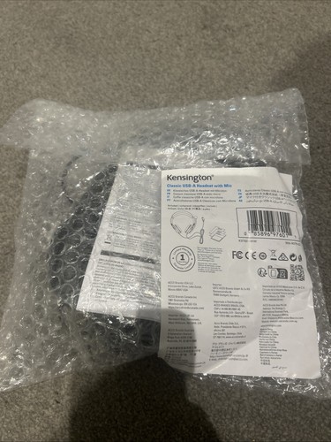 KENSINGTON USB HEADPHONES WITH MIC HEADSET ON-EAR WIRED USB-A - Rrp £65 - 第 1/1 張圖片